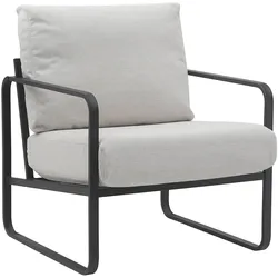 CLP Lounger Manea I Relaxsessel Kunstleder Oder Stoff Bezug I Mit Stabilem Metallgestell I Gepolsteter Clubsessel