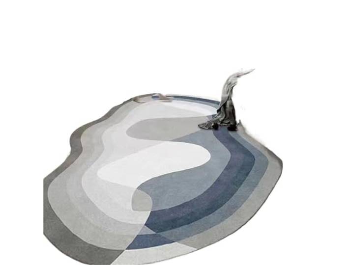 NJIEzhao Minimalistischer, unregelmäßiger Wohnzimmer-Dekorationsteppich Home Decor Schlafzimmer Nachttisch Teppich Große Fläche Matte Rutschfeste waschbare Teppiche(Color22,200x300cm)