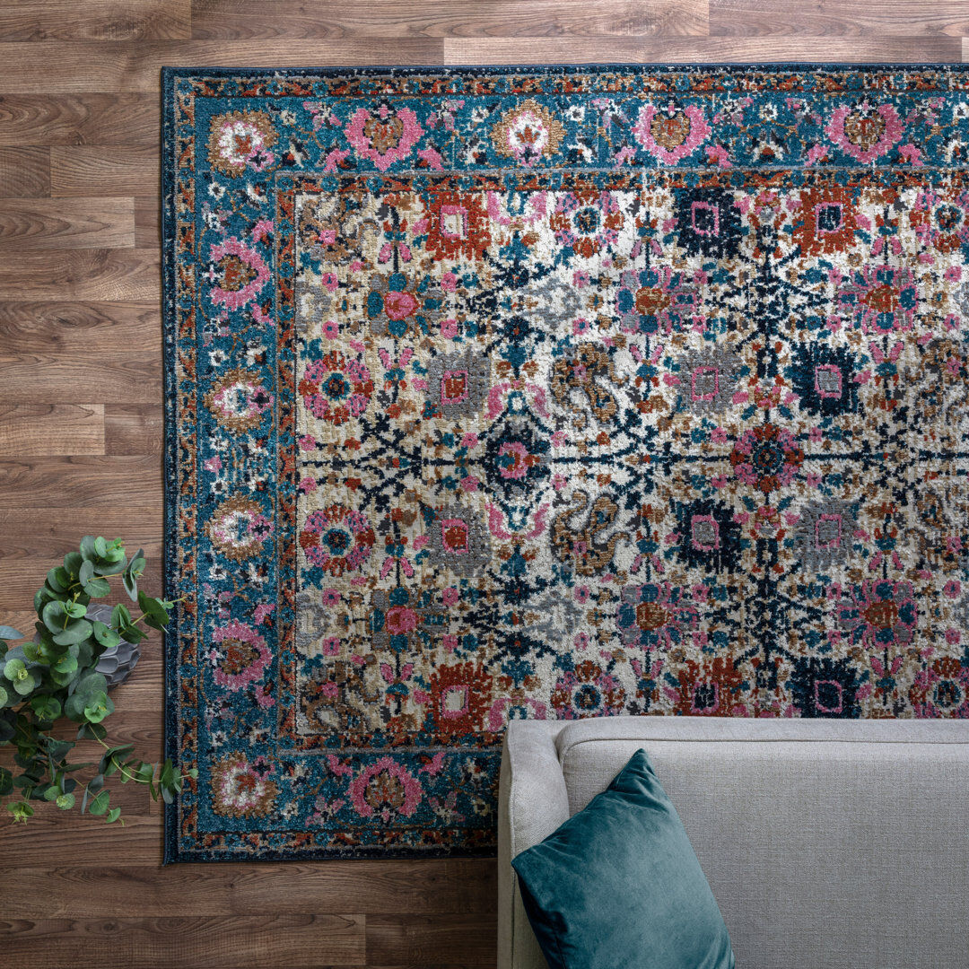 Latitude Vive Anthonyville Oriental Area Rug Blue Rectangle 120 x 170cm