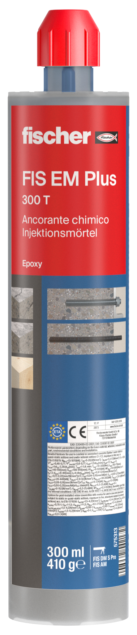 fischer Deutschland Vertriebs GmbH fischer Epoxidhartmörtel FIS EM Plus 300 T 575313