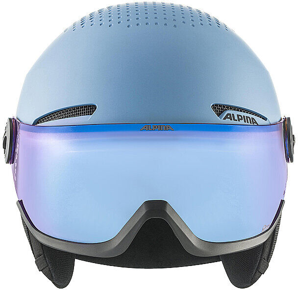 ALPINA Kinder Skihelm Zupo Visor Q-Lite blau   48-52CM B