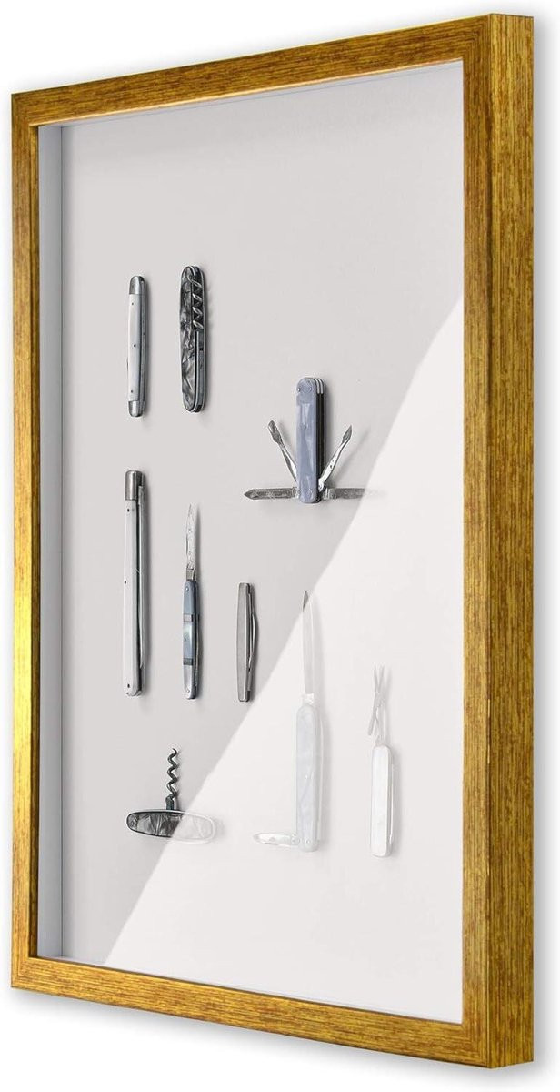 Objectlijst Hout 3D Fotolijst Antiek Goud B: 315 cm, H: 445 cm