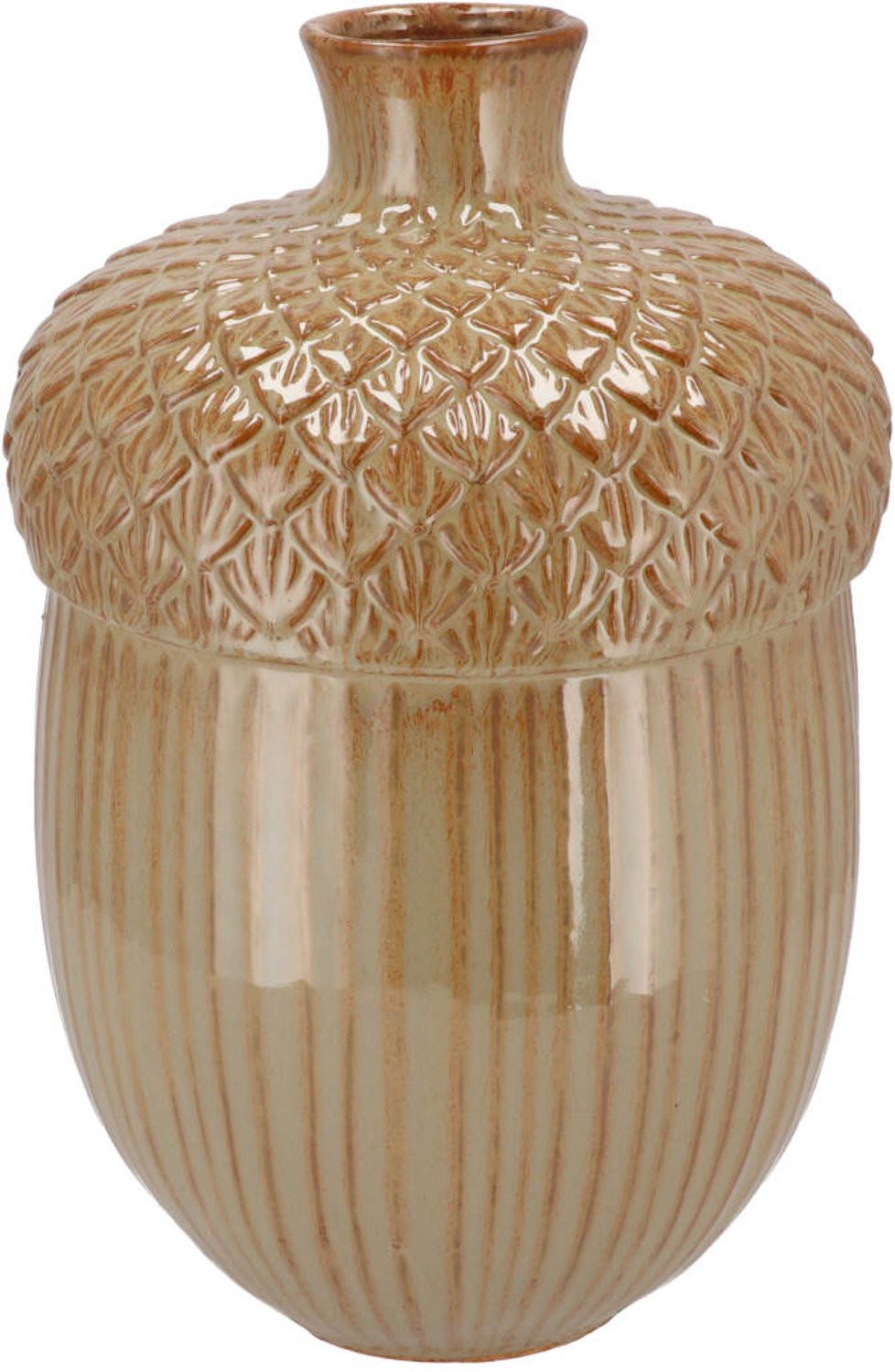 Daan Kromhout Mika Keramieken Bloemenvaas - Caramel - 20 cm hoog