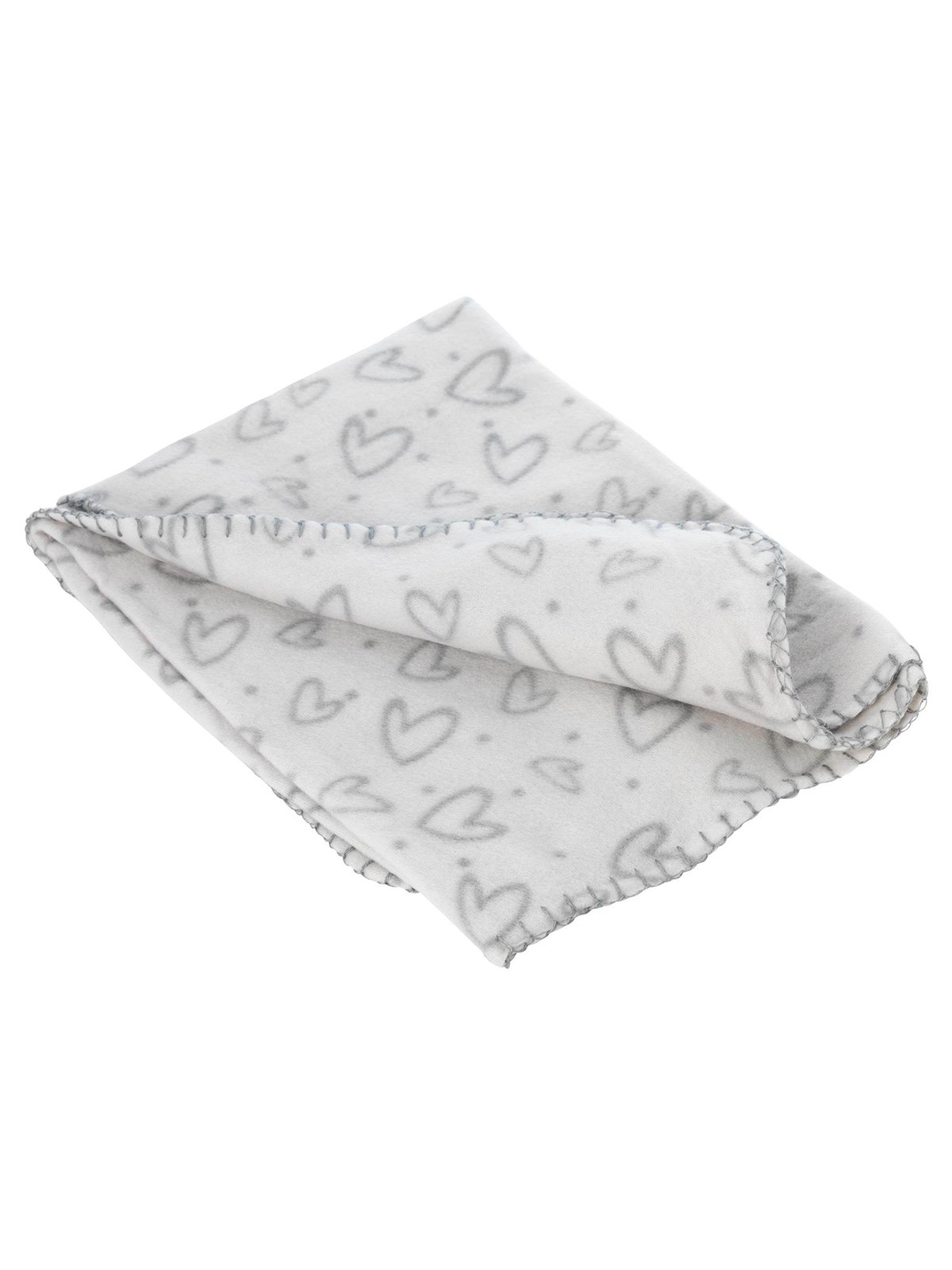 Dogman Fleece Blanket Heart Grey 100x70cm