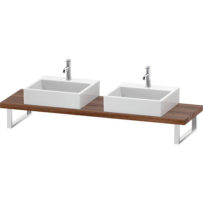 Duravit L-Cube Konsole LC101C07979 Stärke 4.5 cm, nussbaum natur, für Aufsatzbecken, variabel