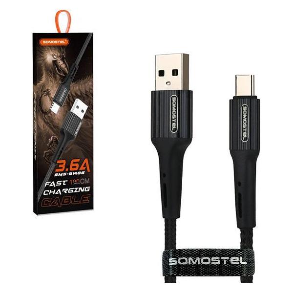 Somostel Kabel USB USB-A - USB-C 1 m Czarny (25698) (1 m) (25698)