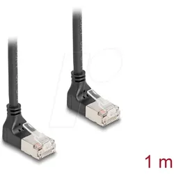 DELOCK 80299 - Cat.6a Patchkabel, S/FTP, unten / unten gewinkelt, 1 m