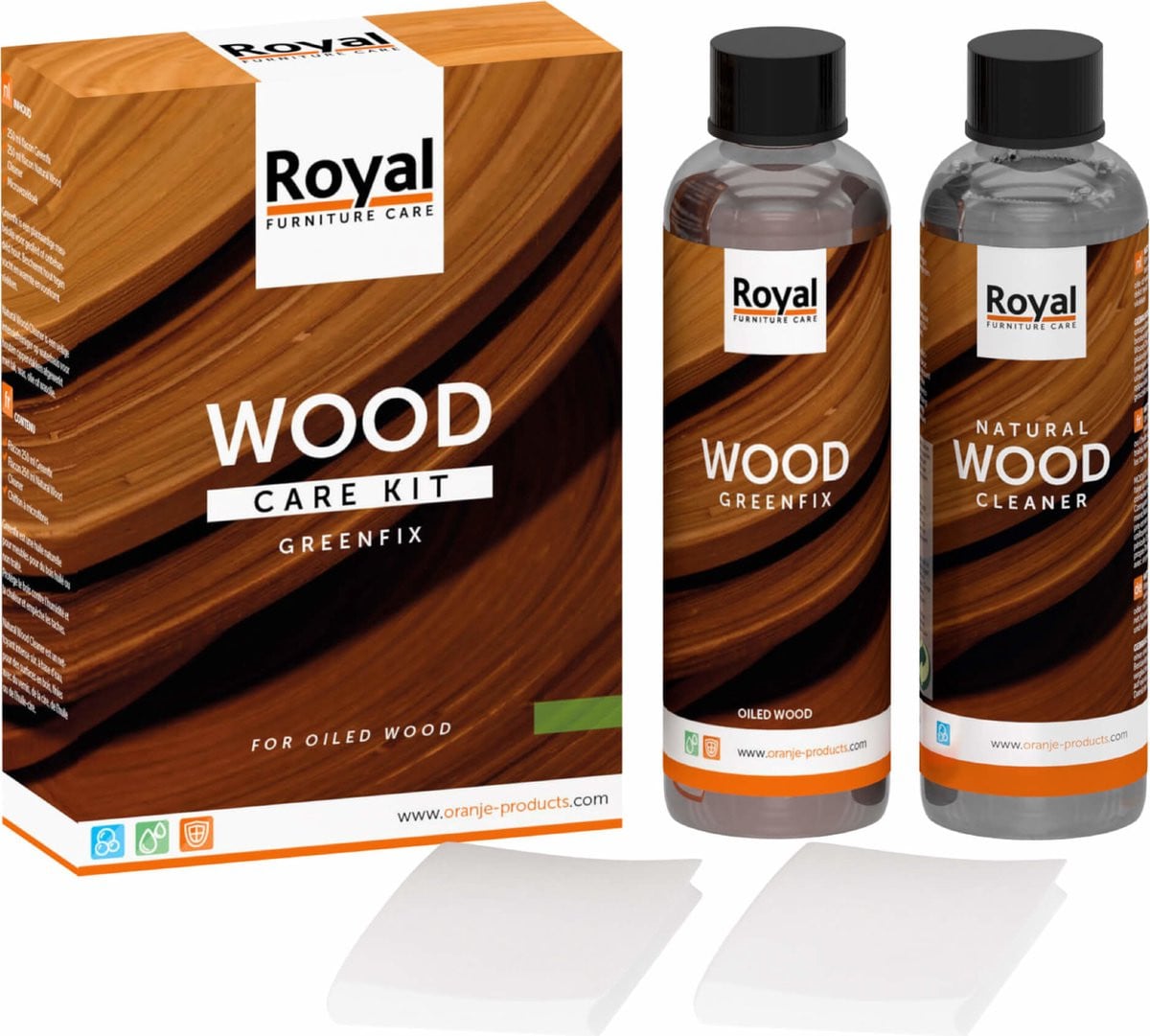 Greenfix Wood Care Kit met Cleaner Oranje 2x250ml