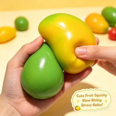 Uplift Picks Color Changing Mango Squishy Sensory Stress Ball Toy For Kids Adults Party Favors Color Changing Mango Squishy Sensory Stress Ball Toy For Kids Adults Party Favors