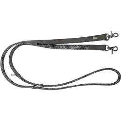 Kerbl Smycz skrzana, 20 mm x 200 cm, siwy-kratka (Hund), Halsband + Leine