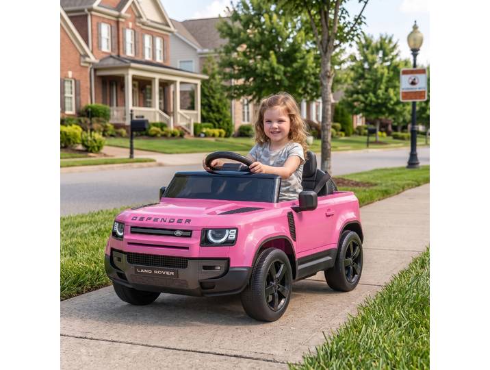 AIYAPLAY SUV Électrique Enfant Land Rover 12V Télécommande Rose