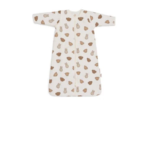 Jollein baby slaapzak met afritsbare mouwen Miffy and Friends ecru/bruin