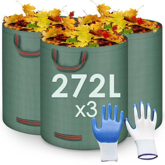 Unyqoos Tuinzakken set van 3, 272 liter, robuust en waterafstotend, B: 67 cm, H: 76 cm