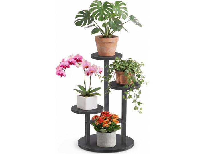Étagère À Fleurs Support Plantes Interieur 3 Niveaux Supports De Pots Fleurs Étagère Plantes Métal Meuble Plante Par Exterieur Éta