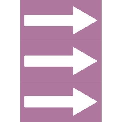 Fließrichtungspfeile gemäß DIN 2403, violett/weiß - 33000x50 mm Folie selbstklebend