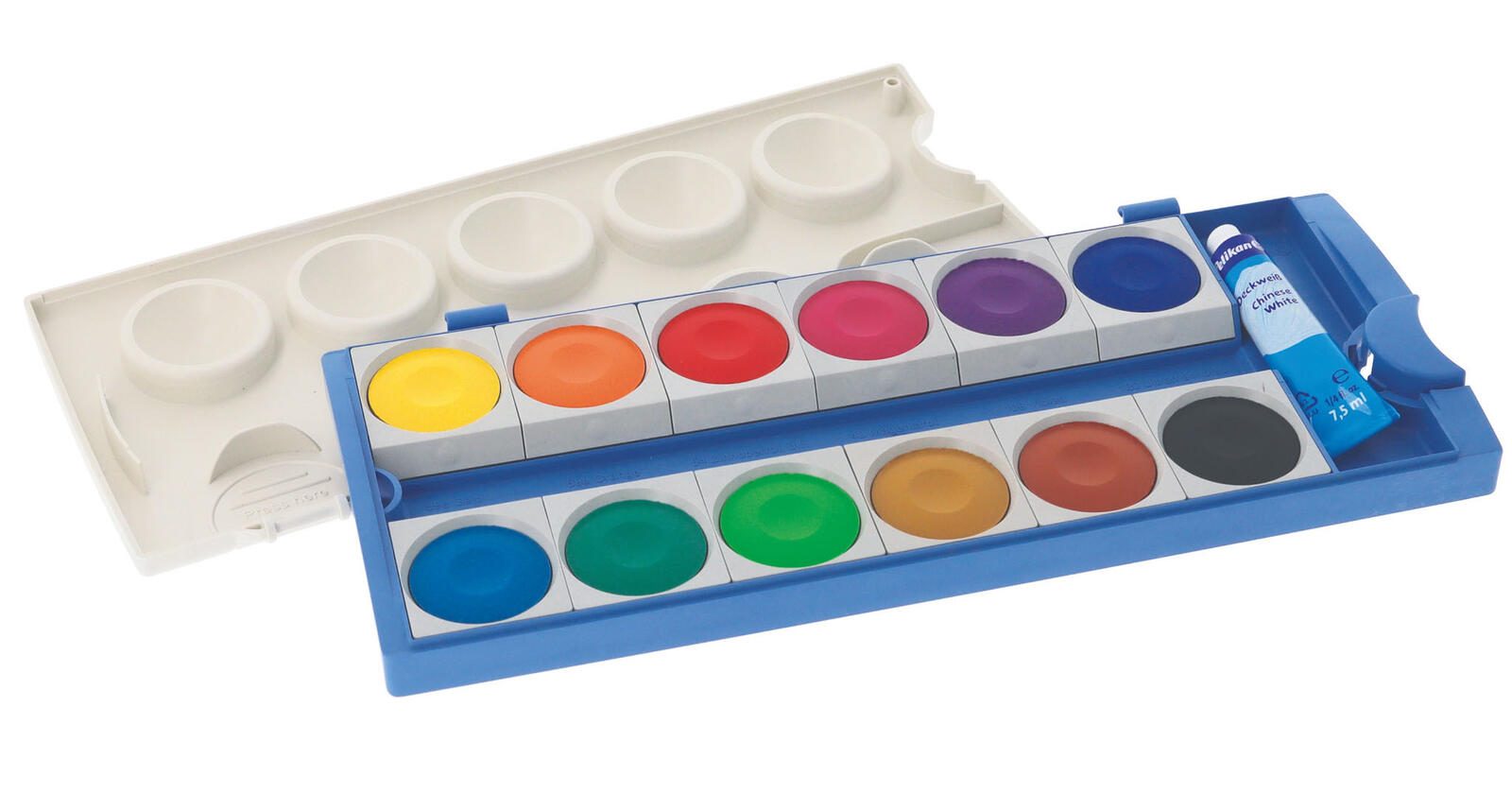 Pelikan Wasserfarbkasten 12 Farben und 1 Tube Deckweiß 300008239