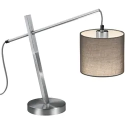 Schreib Tisch Lampe Schlaf Gäste Zimmer Beistell Textil Lese Leuchte grau Reality Leuchten R50361007