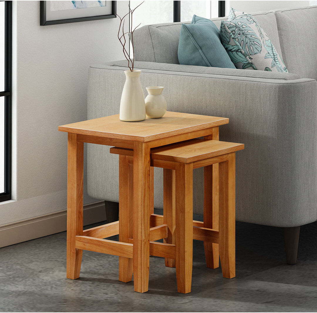 ClassicLiving Molley Nesting Tables Brown 49cm H X 45cm W X 35cm D