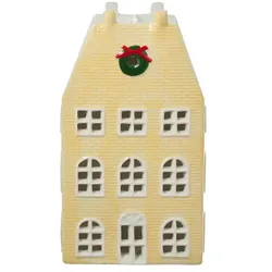 HOME STORY LED Haus   , gelb , Porzellan , Maße (cm): B: 8,5 H: 21,5