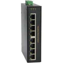LevelOne IFP-0801 8-Port Fast Ethernet PoE Industrial Switch 4 PoE-Ausgängen 802.3at PoE+ 126W (8 Ports), Netzwerk Switch, Schwarz