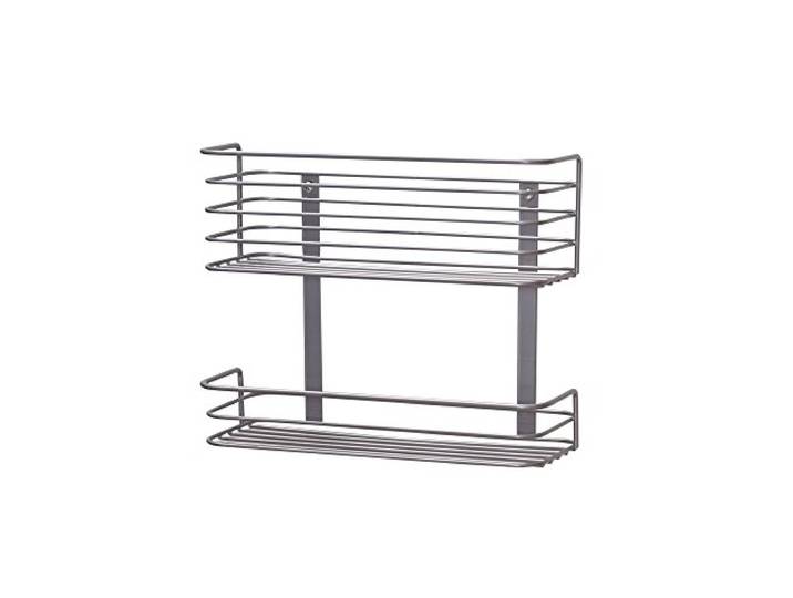 Household Essentials 1228-1 Doppelkorb-Türhalterung, Schrank-Organizer, Befestigung an festen Schranktüren oder Wänden