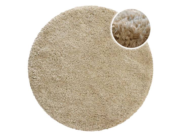 Hochflor-Teppich ESPRIT YOGI ESP-096 , beige (sand), H:50mm Ø:120cm, Polyester, Teppiche, Hochflor-Teppich, flauschiger weicher Flor, Wohnzimmer, Schlafzimmer
