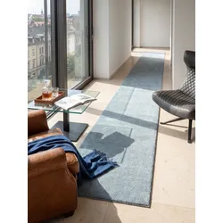 Läufer Hochflor Blau 60x110 cm - ALDAN   Kadima Design