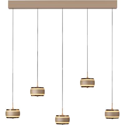 NEUHAUS PURE LED Pendelleuchte "PURE Falling Rings", beige (bronzefarben, schwarz chrome), 5, H: 80cm, 1 Stk., Leuchten, Comfort Lift, CCT, dimmbar, Fernbedienung, Timer, LED Pendelleuchte