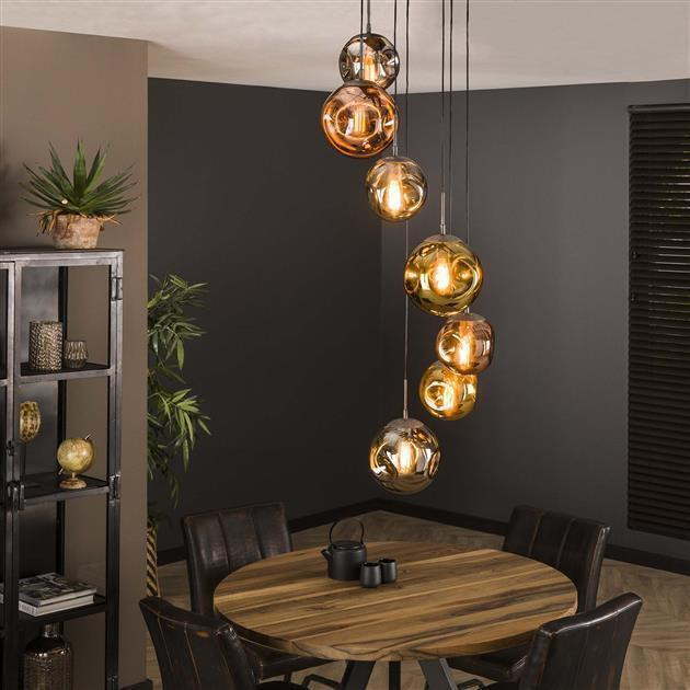 Stellar Hanglamp 7L Getrapt Oud Zilver