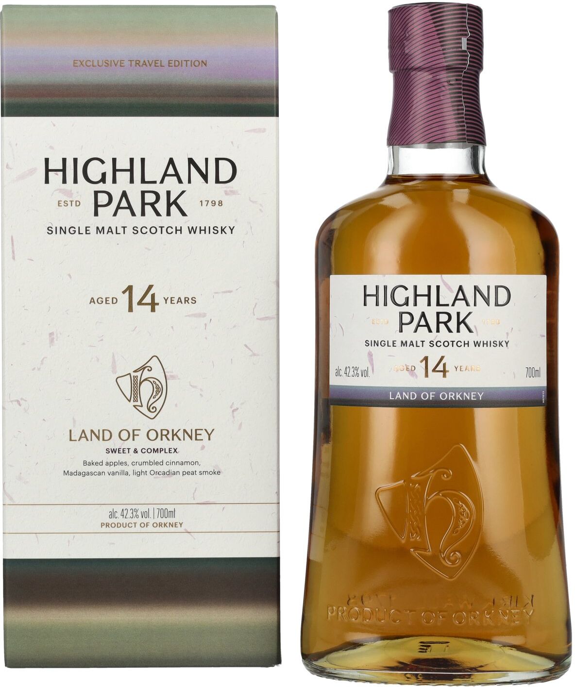 Highland Park 14 Years Old LAND OF ORKNEY Single Malt Scotch Whisky 42,3% Vol. 0,7l in Geschenkbox