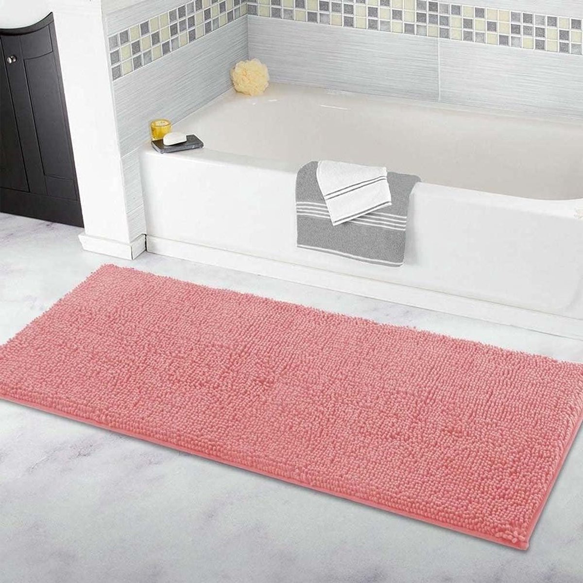 Badkamer Loper Pluche Vloerkleed Ultrazacht Extra Groot Roze