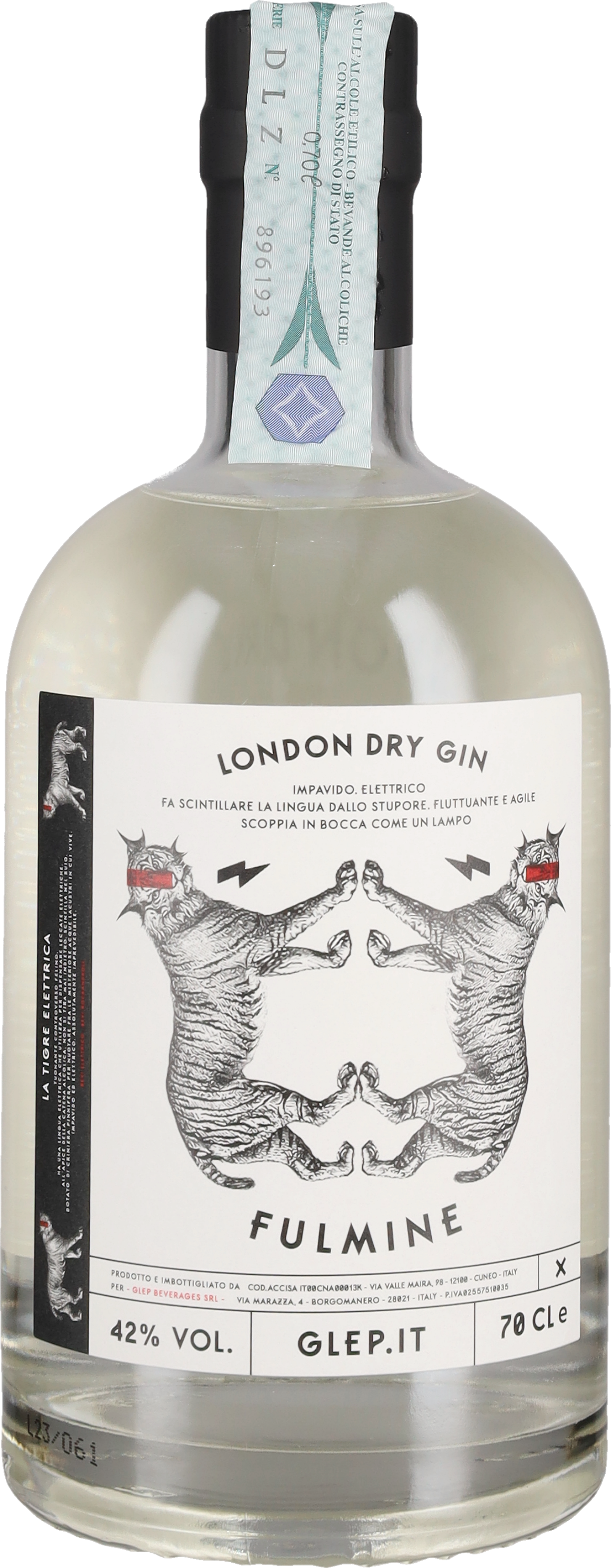 Glep Beverages Gin London Dry 'Fulmine'