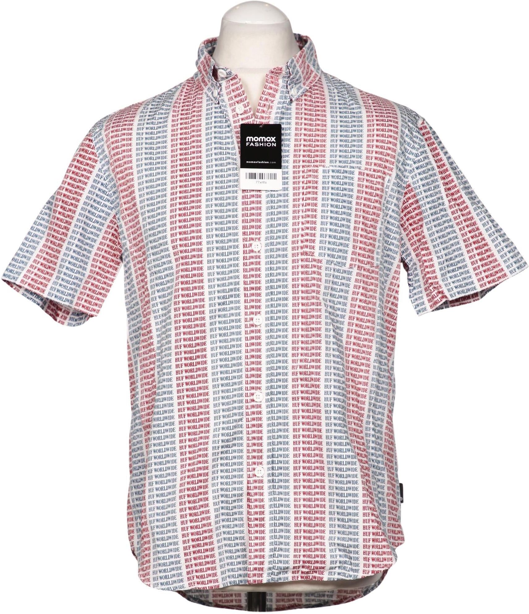 huf Herren Hemd, Mehrfarbig, Gr. M, Baumwolle - Second Hand