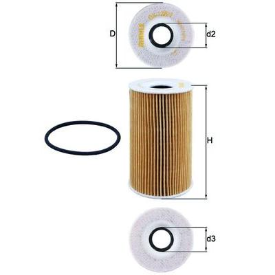 MAHLE Ölfilter ox1281d Filtereinsatz 113mm für Porsche