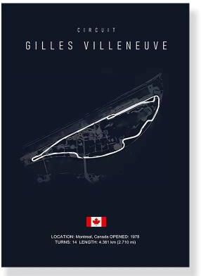 Uplift Treasures F1 Race Track Canvas Wall Art Poster 2 20x25cm Unframed