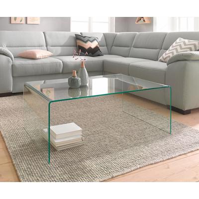 Couchtisch PAROLI, transparent (klarglas), B:110cm H:40cm T:60cm, Tische, Couchtisch, aus Klarglas