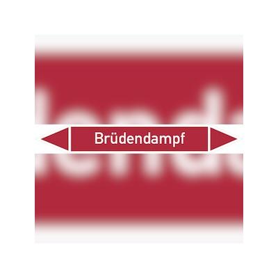 Rohrleitungskennzeichen Brüdendampf - 270x37 mm Folie selbstklebend