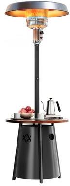 Pamapic "50,000 BTU Propane Gas Patio Heater with 28"" Storage Tabletop for Outdoor Garden - 88"""