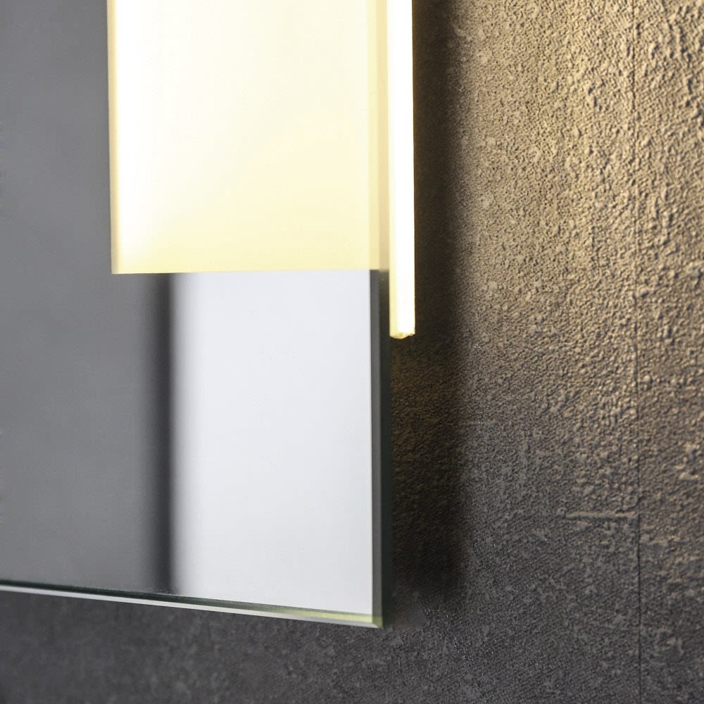Sprinz Smart-Line LED Badspiegel 90 x 70 cm mit seitlicher Sandstrahlung