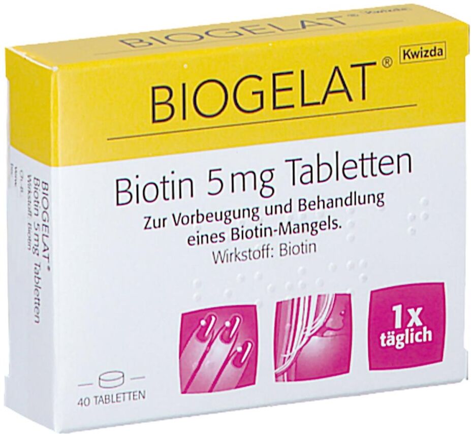 BIOGELAT Biotin 5 mg Tabletten 40stk