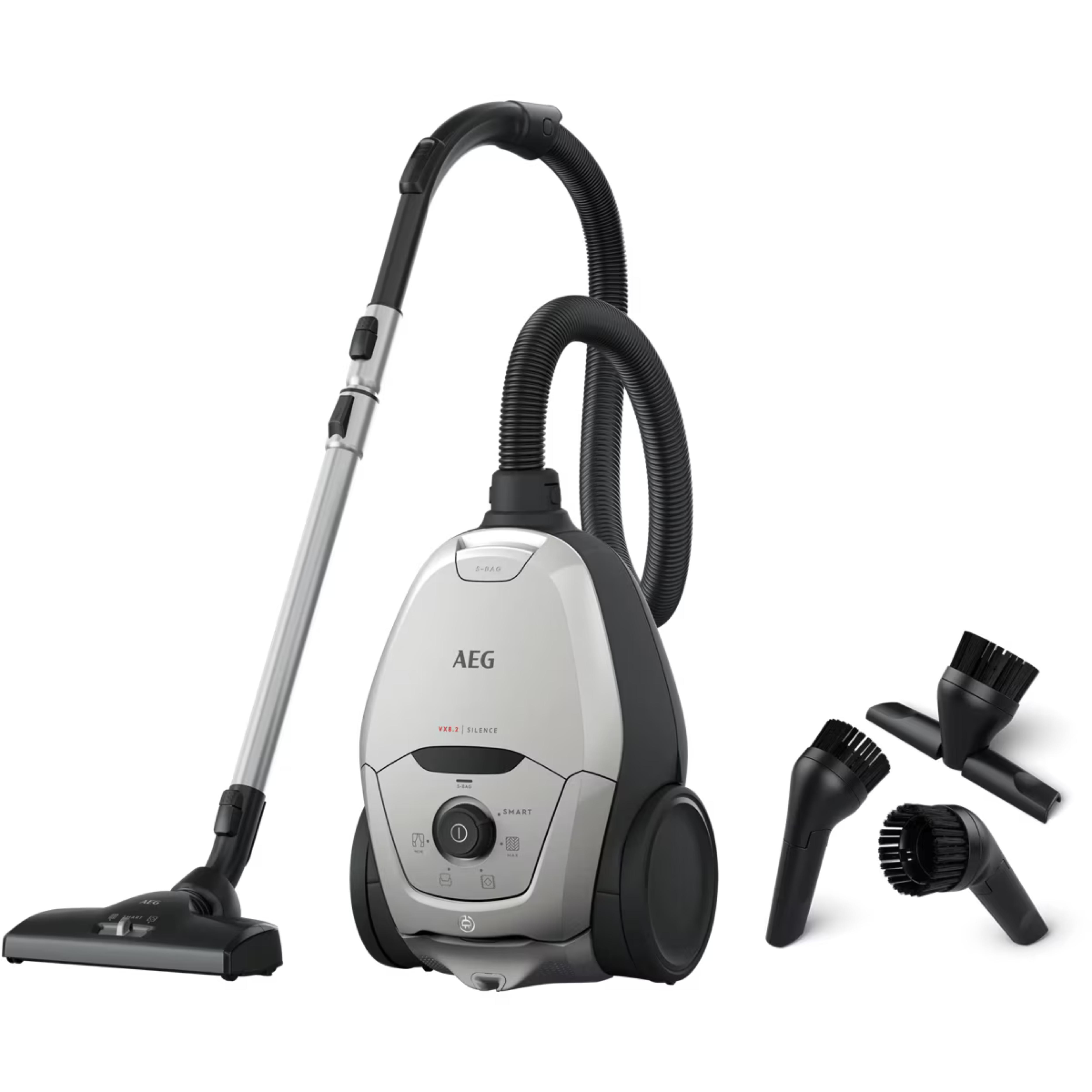 AEG VX8 Staubsauger mit Beutel Grau mit Multi-Bodendüse