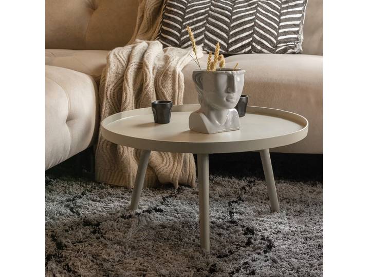 WOOOD Ronde Bijzettafel Mesa Ø60cm - Zand
