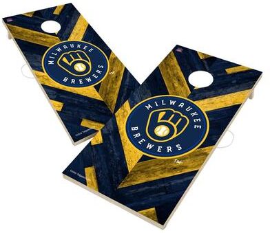 Skip's Garage Milwaukee Brewers MLB Cornhole Board Set