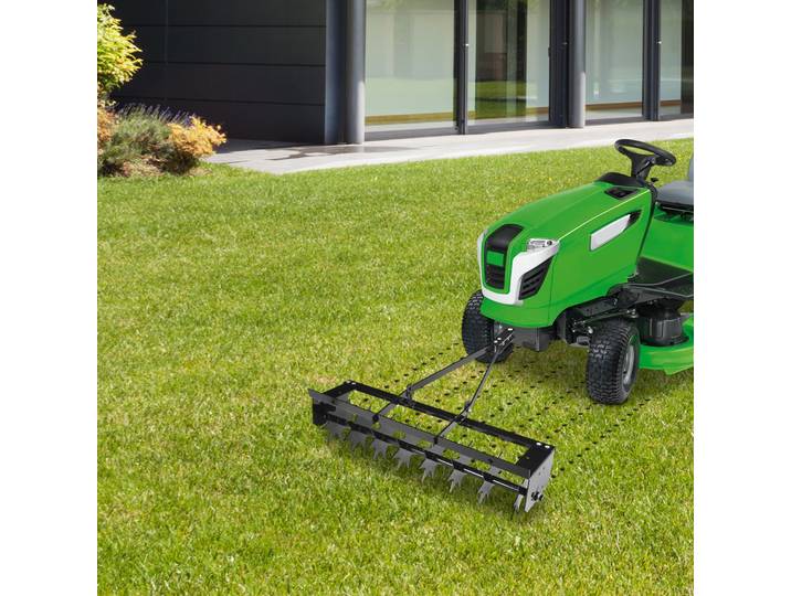 Outil d'aérateur de pelouse, remorquage derrière l'aérateur de pelouse, outil d'aérateur de pelouse à 8 pointes pour outils à main de jardin d'herbe