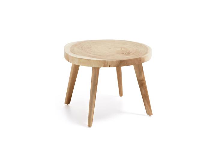 Kave Home Ronde Bijzettafel Wellcres Mungurhout, 65cm - Naturel