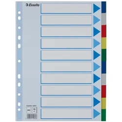 Csdk SL, Ordner Zubehör, Plastfaneblade A4 10-delt i staerke farver 10saet pr pakke - (10 stk.)