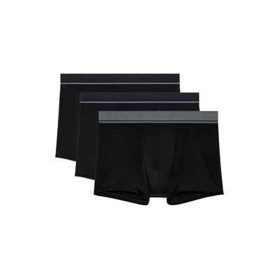 Boxershorts HOM "Boxershort Leonard 2 3er Pack", Herren, Gr. M, schwarz, Obermaterial: 95% Baumwolle CO. 5% Elasthan EL., Unterhosen