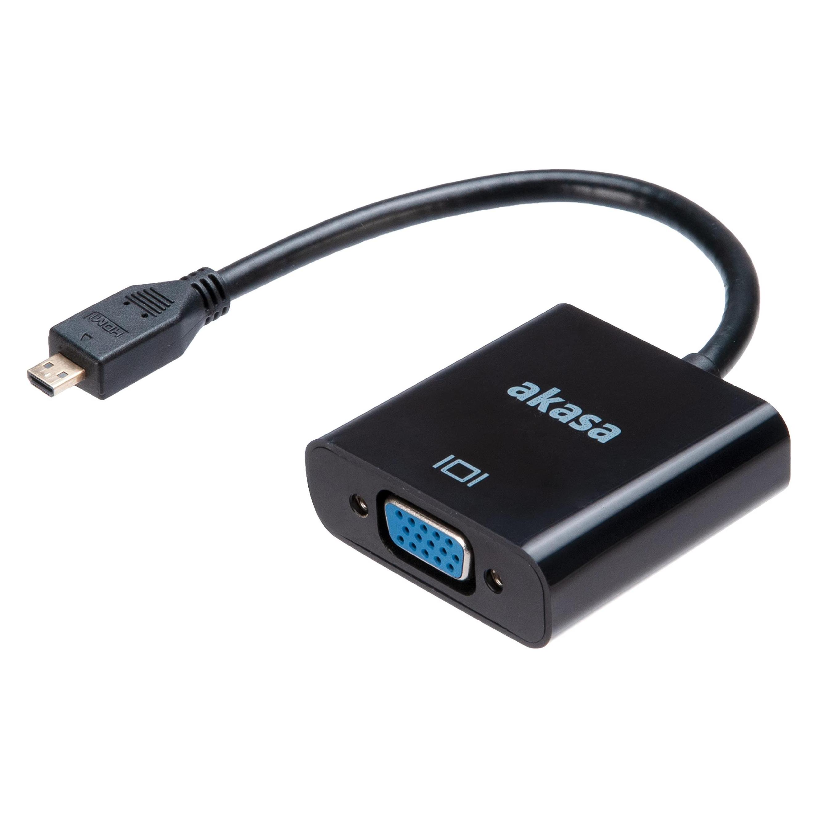 Akasa micro HDMI (Typ D) - VGA (AK-CBHD21-15BK)
