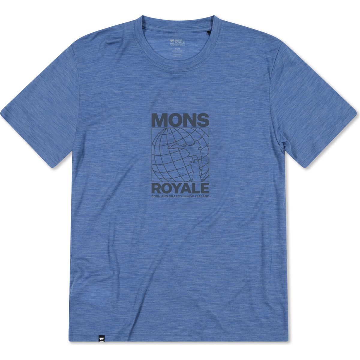 Mons Royale Mens Zephyr Merino Tencel Tee-shirt steel blue (911) L 100557-1313-911-L