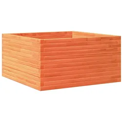 Helloshop26 - Hochbeet für Pflanzen Blumen Terrasse Garten gewachst 90 x 90 x 46 cm massives Kiefernholz braun 02_0038529